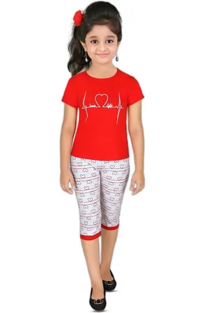 BAESD Girls Printed Top With Capris