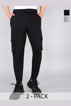 Moda Rapido Men Pack Of 2 Mid Rise Cargo Track Pants