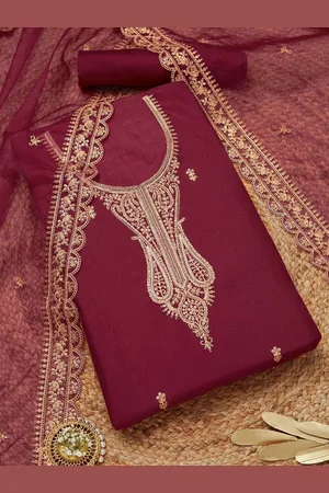 Soch Paisley Embroidered Sequinned Unstitched Dress Material