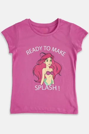Pantaloons Girls Fuchsia Printed T-shirt