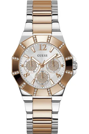 Guess Women Textured Dial & Stainless Steel Straps Analogue Watch GW0616L3