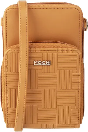 All Things Mochi Women Tan Textured Zip Around Wallet