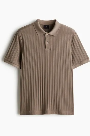 H&M Slim Fit Textured Jersey Polo Shirt
