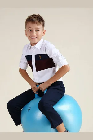 Ralph Lauren Boys Colourblocked Pure Cotton Casual Shirt