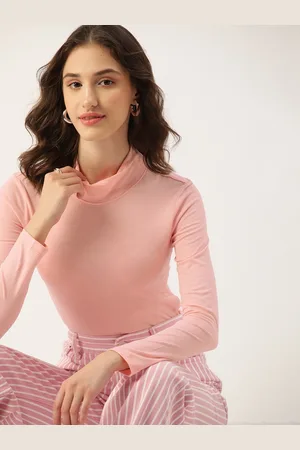DressBerry Women Pink Solid T-shirt