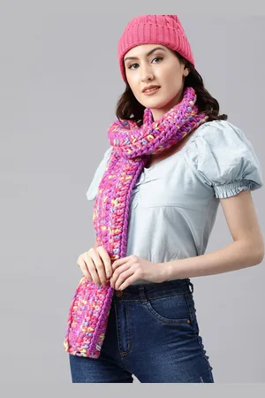 Magic Needles Men Self Design Acrylic Scarf