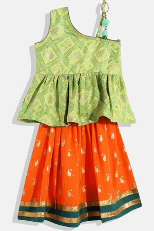 Twisha Girls Printed Top with Skirt