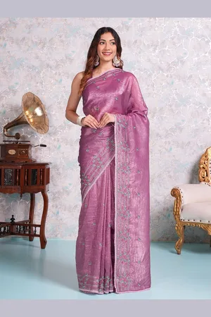 Mimosa Floral Silk Blend Banarasi Saree