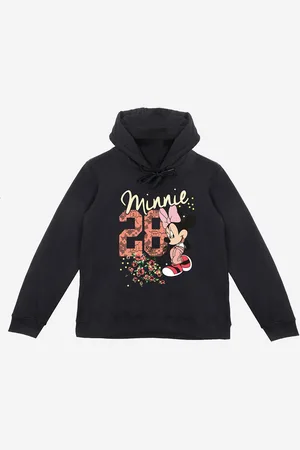 YK Girls Black Hooded Sweatshirt
