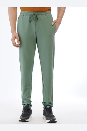 JADE BLUE Men Slim-Fit Cotton Track Pants