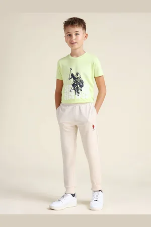 Ralph Lauren Boys Brand Logo Printed Pure Cotton Joggers
