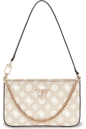 Guess Women Brand Logo Printed Structured Shoulder Bag