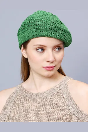Bharatasya Self Design Cotton Beanie Caps