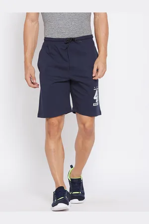 Wear Your Mind Men Navy Blue Mid-Rise Sports Shorts