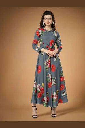 Moda Rapido Floral Print Applique Fit & Flare Dress