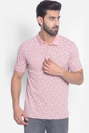 Crimsoune Club Floral Printed Polo Collar T-shirt