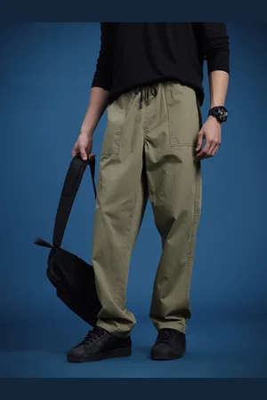 Roadster The Life Co. Men Mid-Rise Pure Cotton Relaxed Fit Trousers
