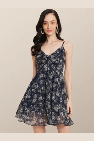 Chemistry Floral Print Georgette Empire Dress