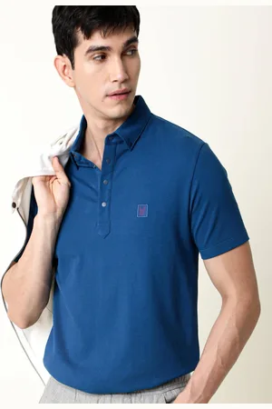 RARE RABBIT Men Casso Polo Collar Slim Fit T-Shirt