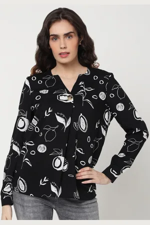 VERO MODA Black Printed Shirt Style Top