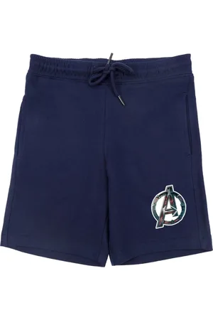Wear Your Mind Boys Navy Blue Marvel Avengers Printed Regular Fit Shorts