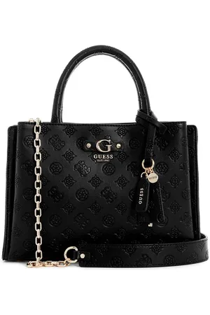 Guess Printed PU Bucket Shoulder Bag with Tasselled