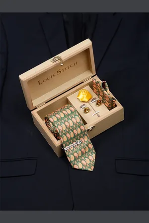 LOUIS STITCH Men Italian Silk Formal Accessory Gift Set