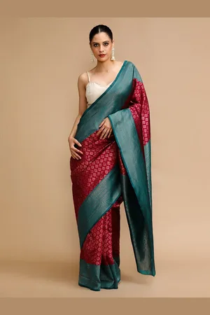 House of Pataudi Ethnic Motifs Woven Design Banarasi Saree