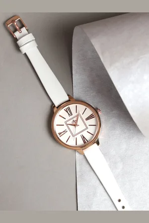 DressBerry Women Brass Embellished Dial & Leather Straps Analogue Watch MFBTMLDBE6