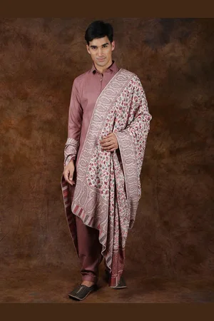 Exotic India Star White Wool Men