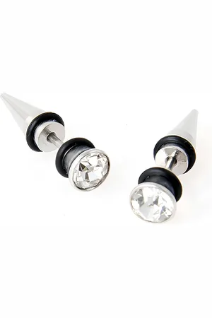 KARISHMA KREATIONS Unisex Silver-Plated Stud Earrings
