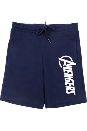 Wear Your Mind Boys Navy Blue Printed Avengers Shorts