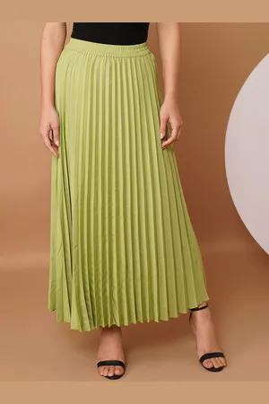 Chemistry Pleated Flared Maxi Skirt