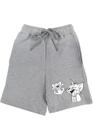 Wear Your Mind Boys Grey Printed Tom & Jerry Shorts