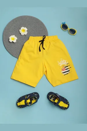 V-Mart Boys Typography Printed Cotton Shorts