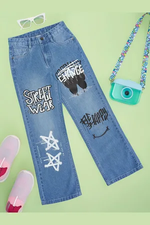 Pantaloons Girls Flared Clean Look Jeans
