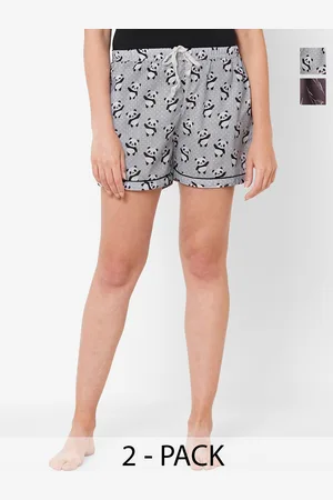 FashionRack Women Pack Of 2 Printed Lounge Shorts