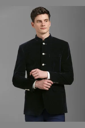 Louis Philippe Mandarin Collar Formal Bandgala Blazer