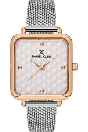 Daniel Klein Women Pink Dial & Silver Toned Textured Straps Analogue Watch DK 1 13161-5