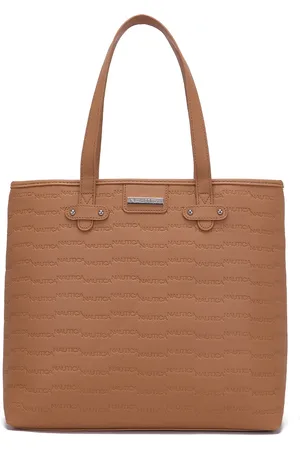Nautica Printed PU Oversized Structured Shoulder Bag with Quilted