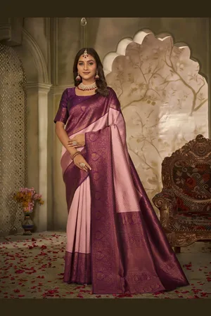 Kalini Women Ethnic Motifs Zari Saree With Blouse Piece