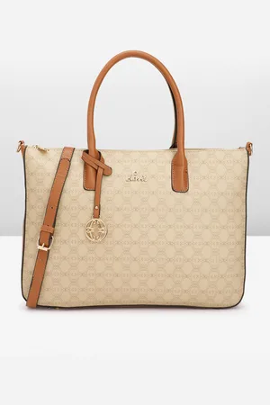 LAVIE Brand Logo Printed Structured Shoulder Bag