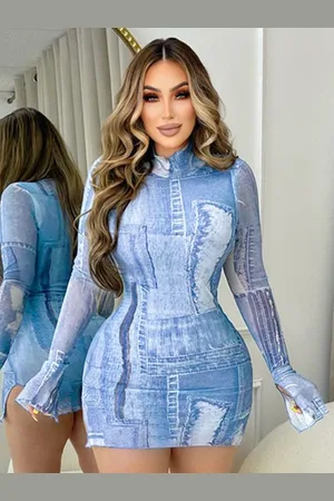 HERE&NOW Print A-Line Dress