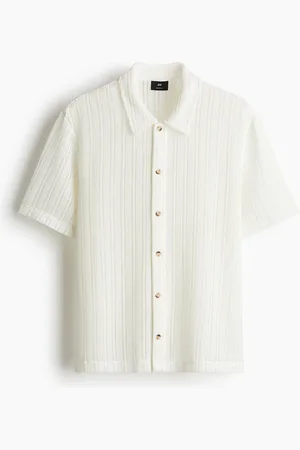 H&M Regular Fit Crochet-Look Shirt