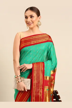 Varkala Silk Sarees Ethnic Motifs Zari Silk Blend Paithani Saree