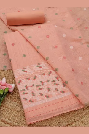 Soch Geometric Woven Design Zari Chanderi Unstitched Dress Material