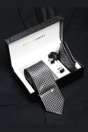 MUTAQINOTI Men Necktie Accessory Gift Set