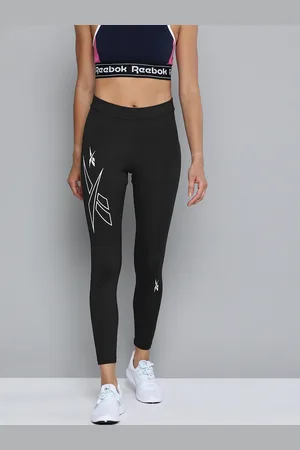 Reebok Women Black Solid High Rise Tights