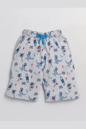 Toonyport Boys Grey Printed Outdoor Shorts