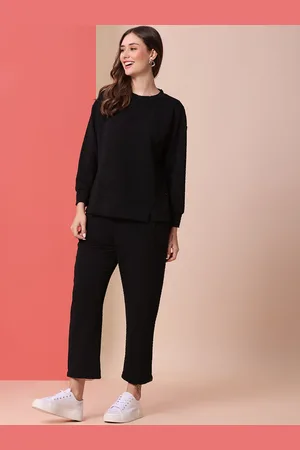 Chemistry Textured Knit Sweatshirt & Cropped Trousers